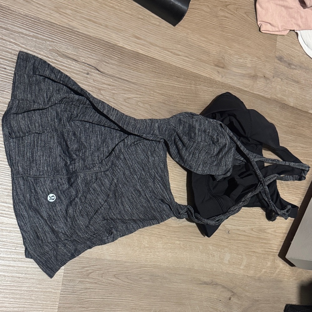 lululemon athletica Black and Gray Bodysuit
